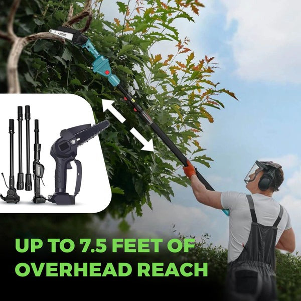 GreenFixtools™ 2-in-1 Cordless 6-Inch Telescopic Chainsaw (+2 FREE Batteries)