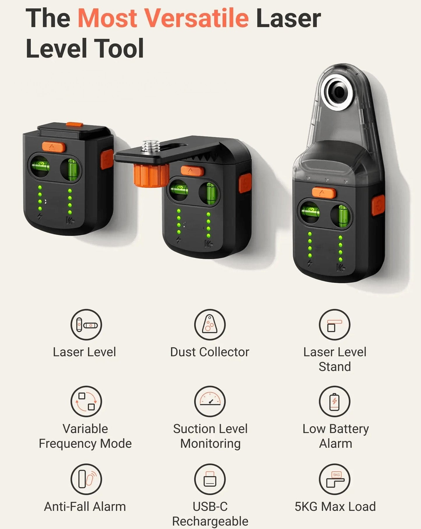 GreenFixtools™ 3 in 1 Laser Level